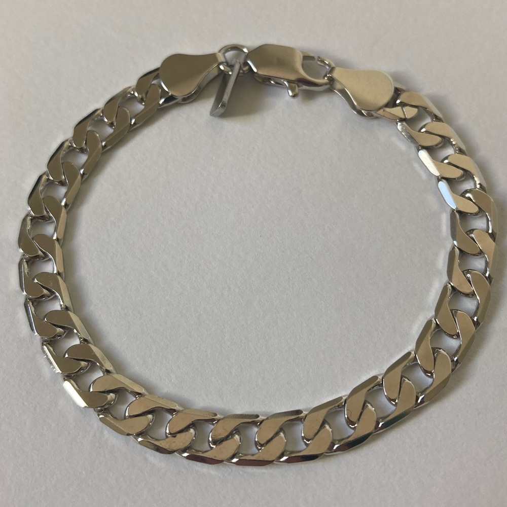 New Vanessa Mooney silver chain bracelet layering stacking chunky chain